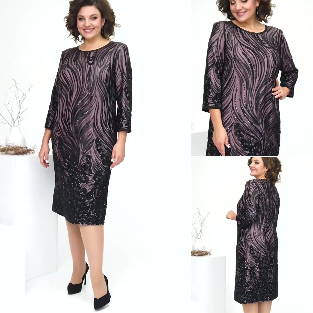 đđăS-5XLăĂj elegĂĄns, kivĂĄlĂł minĆsĂ©gƱ sifon ruha