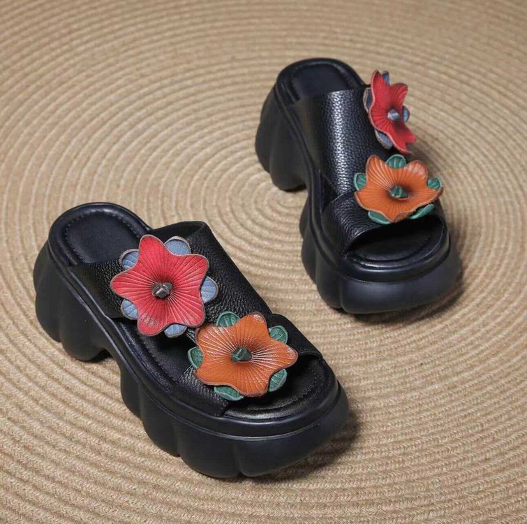 👡【35-40】Retro kožne sandale s platformom iz 2025.