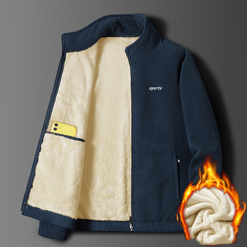 【M-5XL】 Új őszi és téli férfi őszi és téli vastagított sherpa kabát