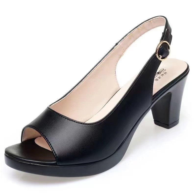 【35-40】👠2025 new Alkalmi elegáns halszájú magassarkú szandálok