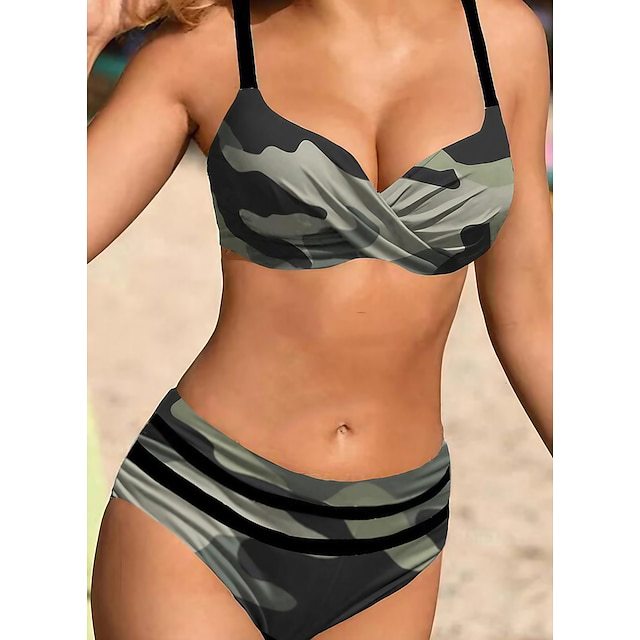 【S~5XL】👙👙2024 új, nagy méretű, hasított mintás fürdőruha