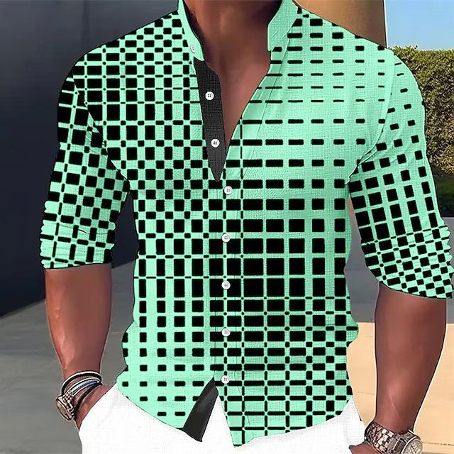 🔥👔【S-6XL】Pamut nyomott férfi ing