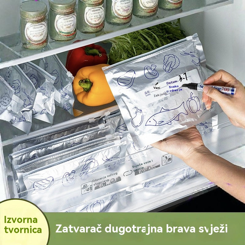 🔥🔥Ukupno 90 antibakterijskih vrećica od aluminijske folije, super jednostavnih za korištenje, za očuvanje svježine.