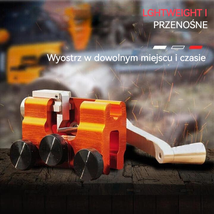 1 Ręczna ostrzałka do łańcucha 3 Głowe szlifowanie (rozmiar: 4, 5, 6 milimetr)1 uchwyt