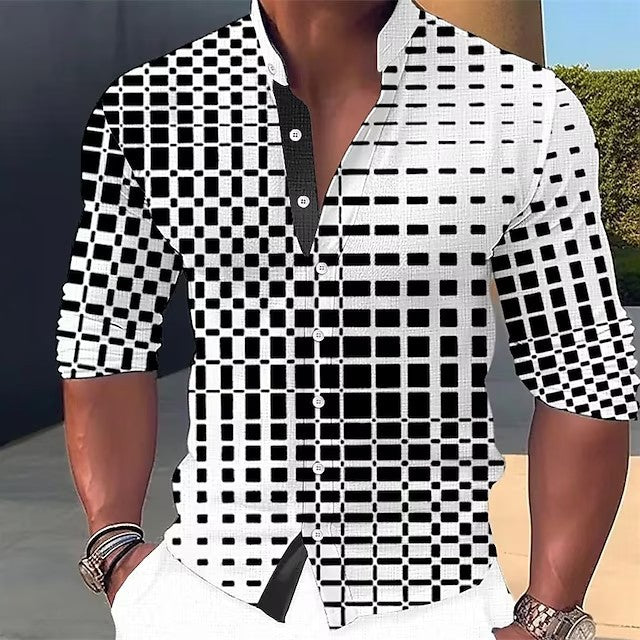 🔥👔【S-6XL】Pamut nyomott férfi ing