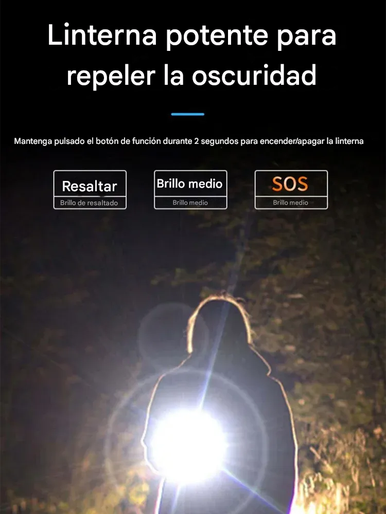 🎁🎁Linterna de arco multifuncional, esencial para la autodefensa, linterna recargable - 2