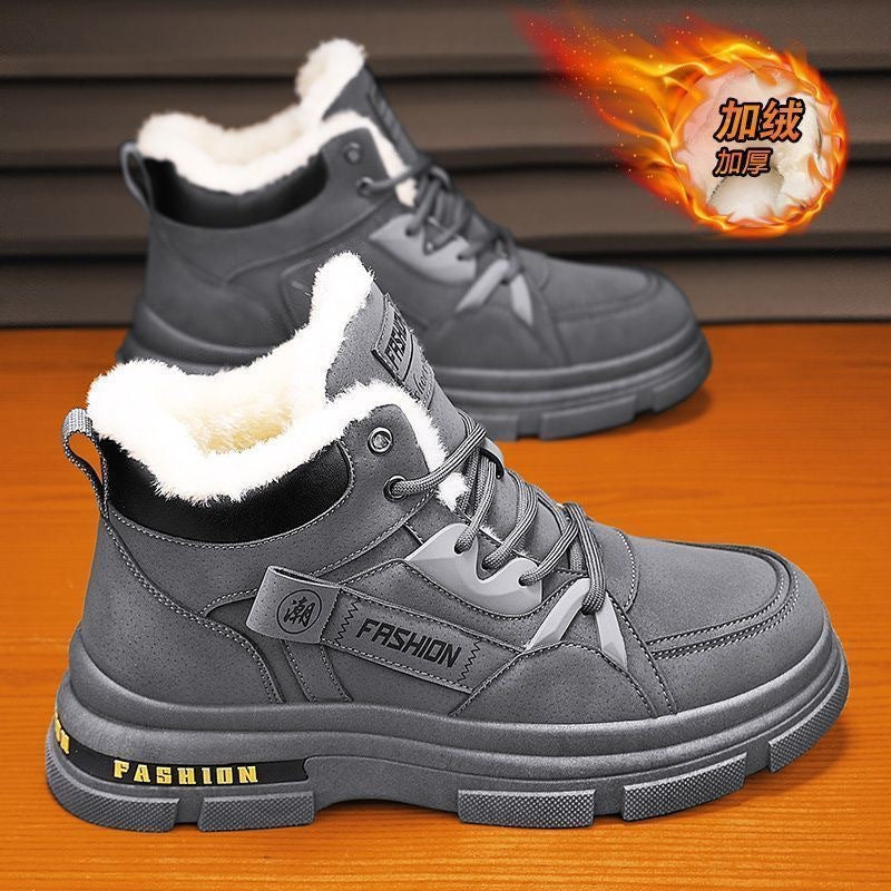 🔥🔥👞【39-44】2025 nowe męskie zimowe, pogrubione, aksamitne, ciepłe buty Martin