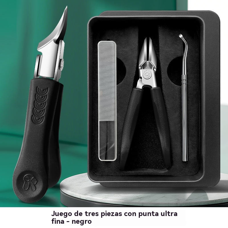 🔥50% de descuento🔥 Compra 1 y llévate 1 gratis: Cortaúñas a prueba de salpicaduras, hoja en ángulo de 25° (juego de 3 piezas) * 2