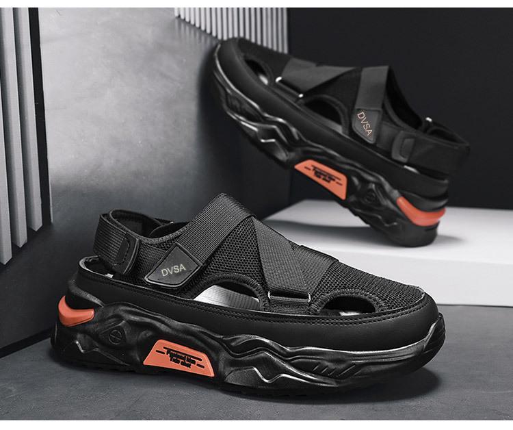 【39-44】 Férfi cipők, 2024 új, vastag talpú szandál papucs strandcipő