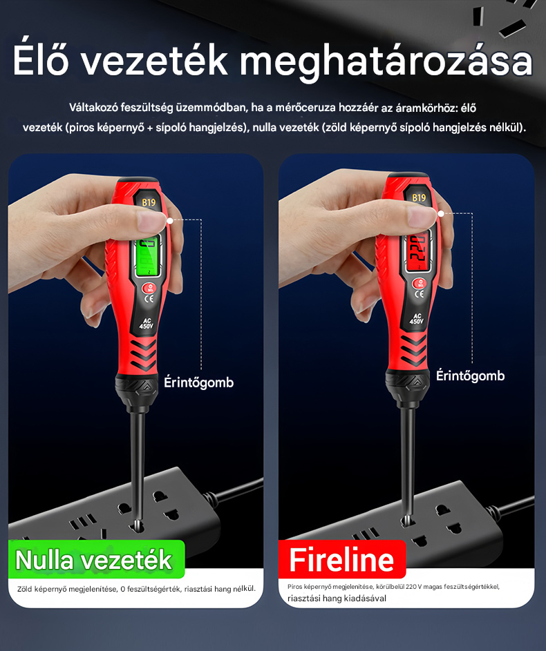 🔥【Vásároljon 1-et, kapjon 1-et ingyen】Nagy pontosságú intelligens mérőtoll, digitális kijelzős többfunkciós indukciós mérőtoll, áramkör-érzékelés