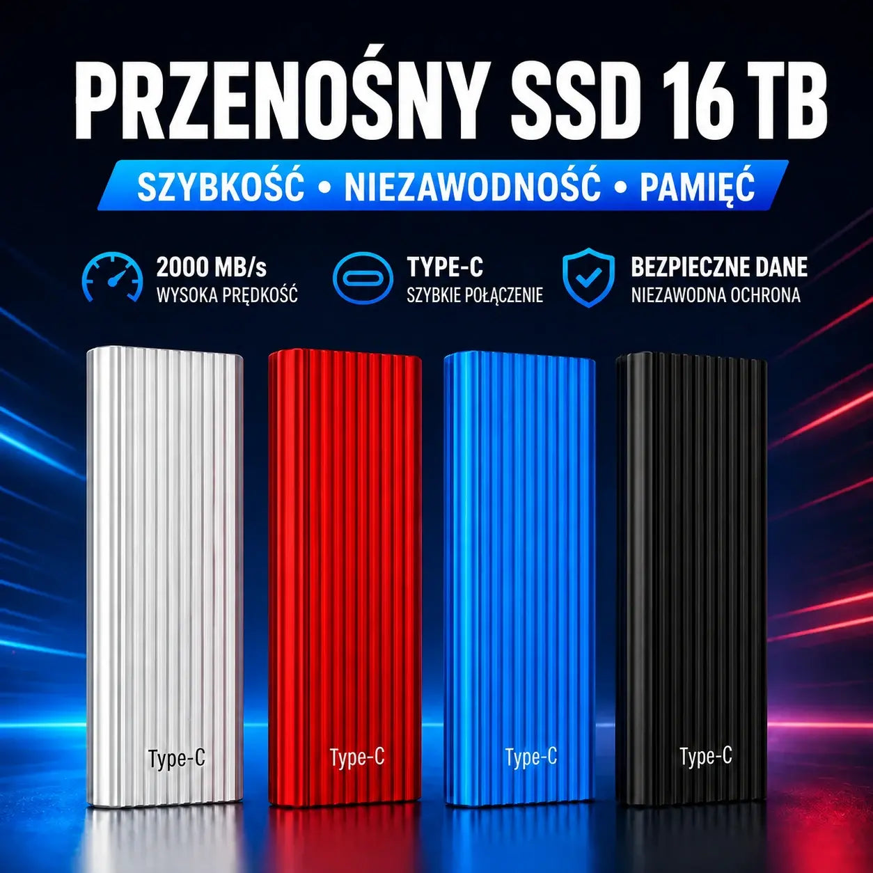đ Oferta ograniczona czasowo âĄđ„ PrzenoĆny mini dysk SSD Type-C o duĆŒej pojemnoĆci 16 TB