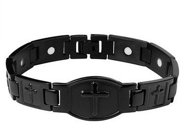 💙Compra uno y llévate otro gratis🎁 Pulsera de cruz de cobre de moda retro para hombre de Feraco, pulsera de terapia magnética