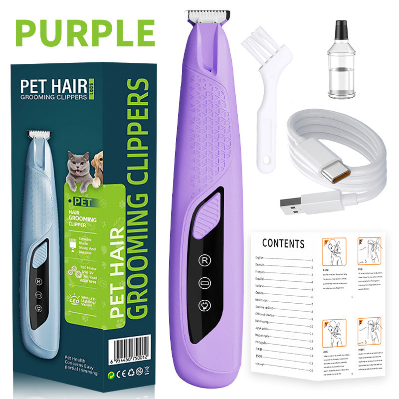 💥【Compra 1 y llévate 1 gratis】🐾2 juegos por 34 euros💖Afeitadora recargable para mascotas con luz LED