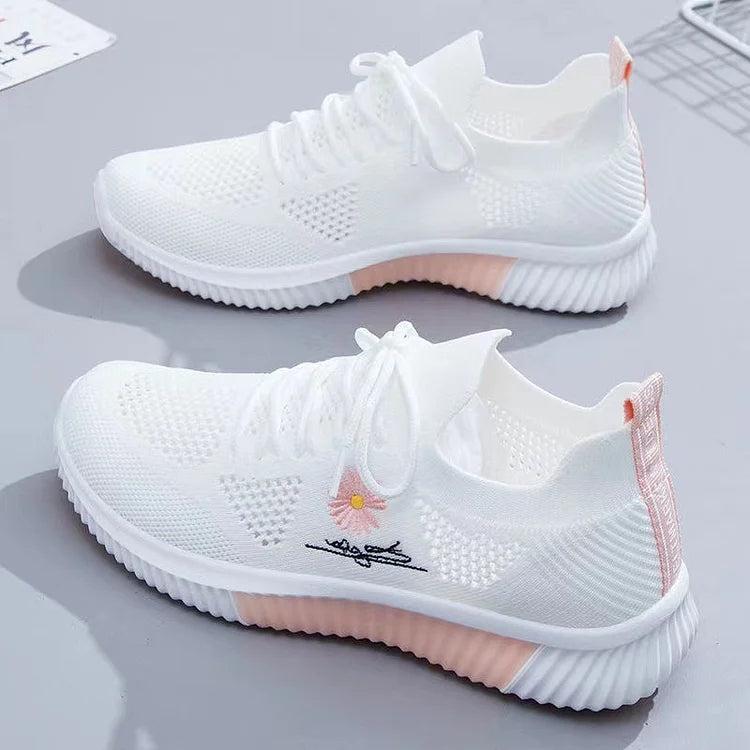 【36-40】🌻👟Zapatillas deportivas casuales de verano con flores bordadas y malla transpirable