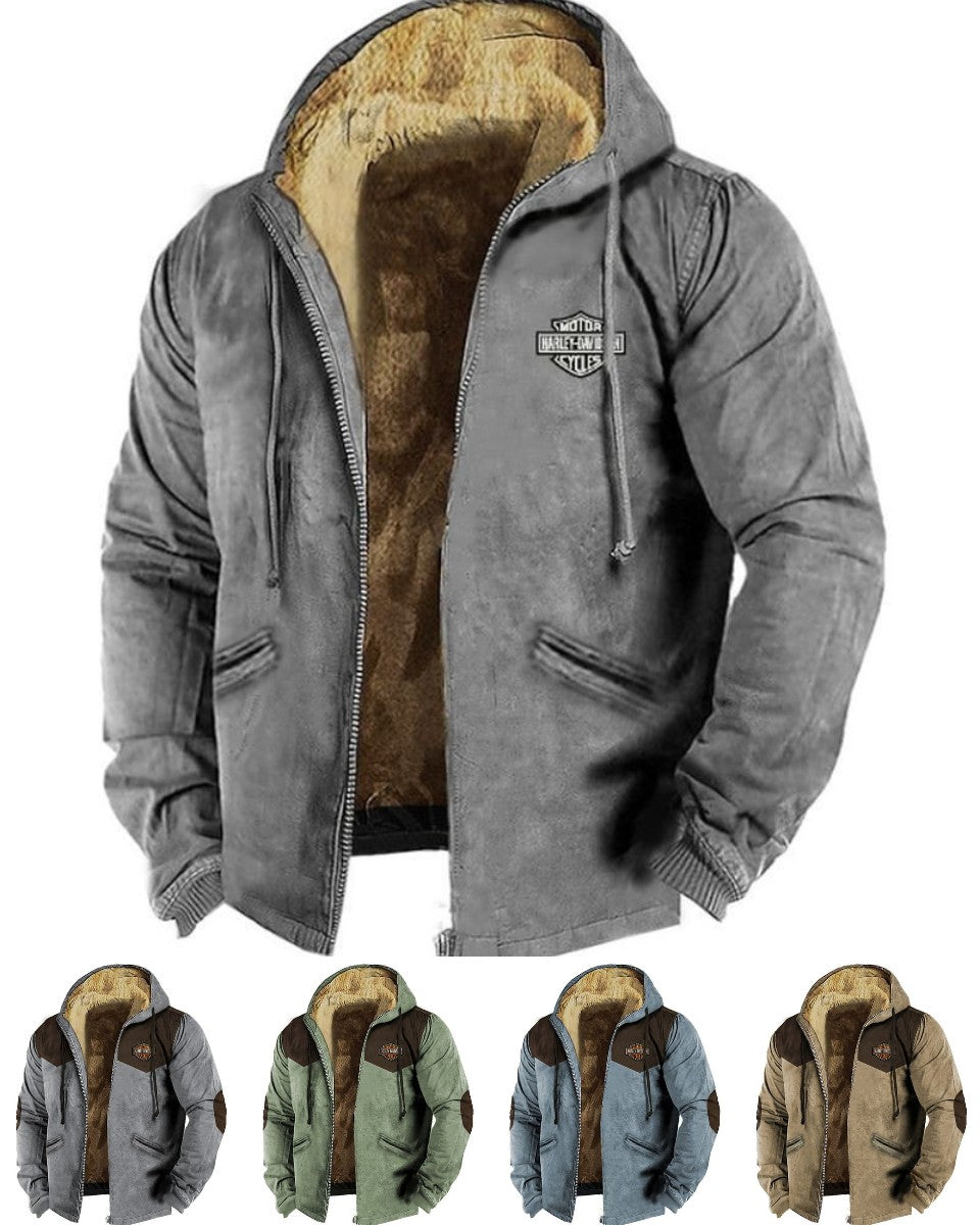 ❄️🧥Časově omezená 50% sleva【M-5XL】Módní pánské podzimní a zimní bundy volné, zesílené a sametové