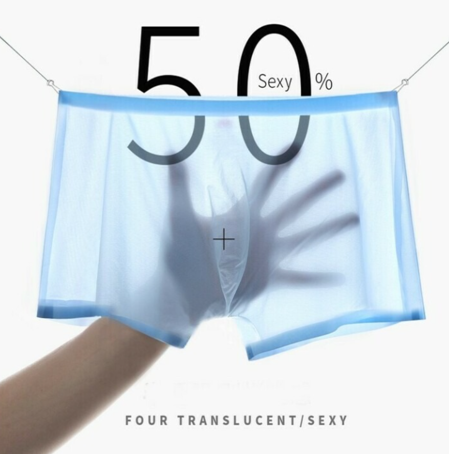 【1 készlet 6 darabból】 Légáteresztő jégselyem fehérnemű férfiaknak