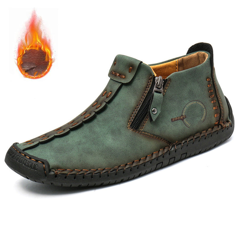 Oferta por tiempo limitado 🥾 Botas Dr. Martens para hombre, piel auténtica hecha a mano (tallas 38-48), con forro de felpa y cremallera: cálidas, cómodas y elegantes.