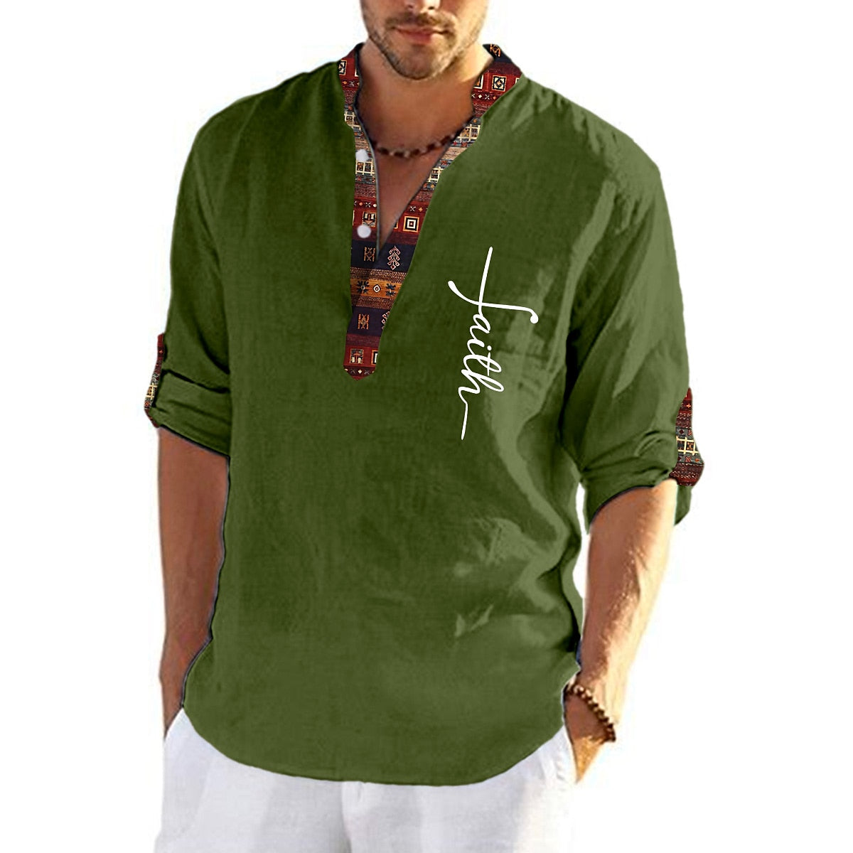 👔 50% kedvezmény 💥 Férfi tiszta pamut V-nyakú póló (40-100kg), plus size ✅ Utánvétes fizetés