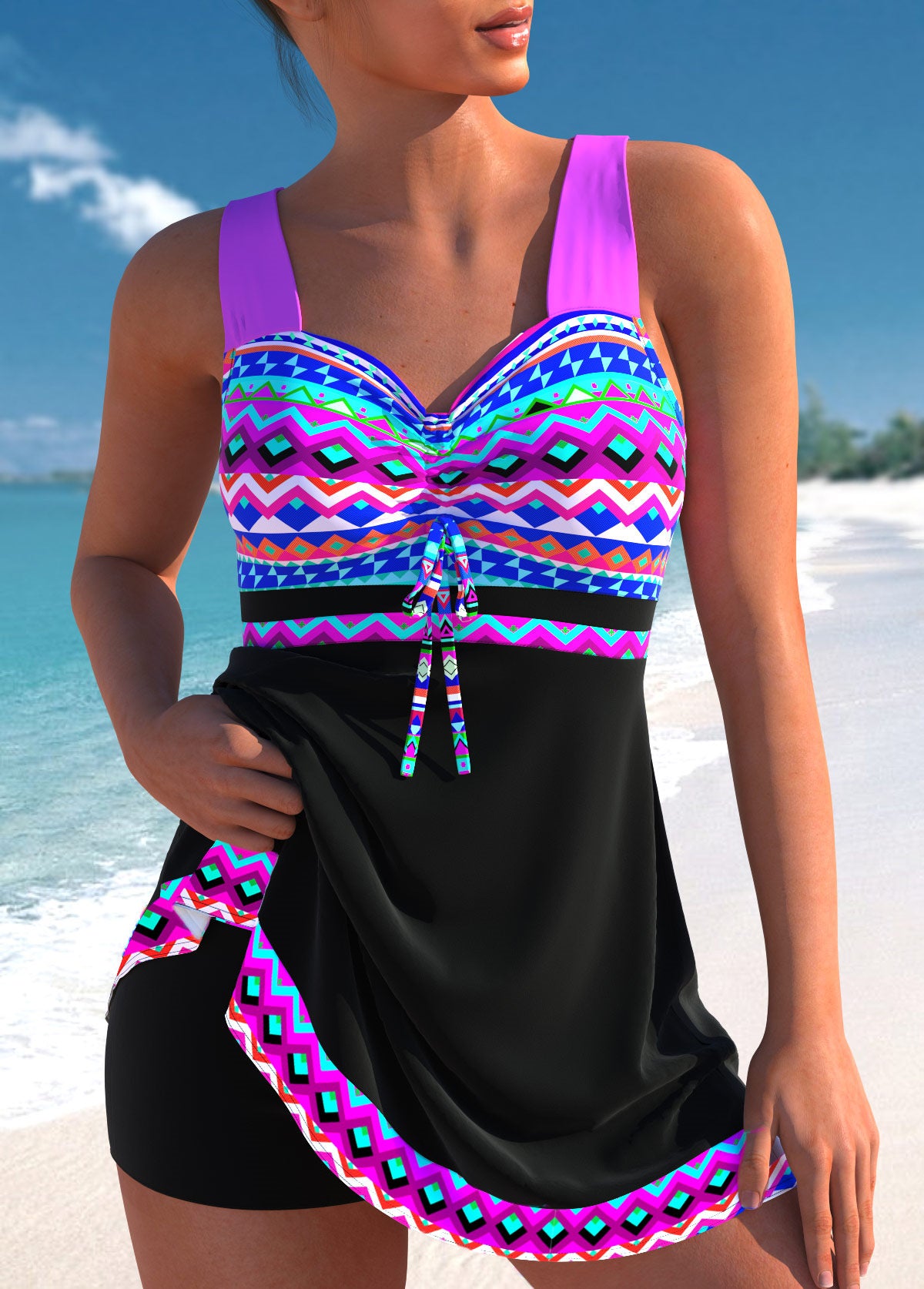 【30%OFF】🩱🏖️【S-4XL】2025-es új, nyomott női fürdőruha