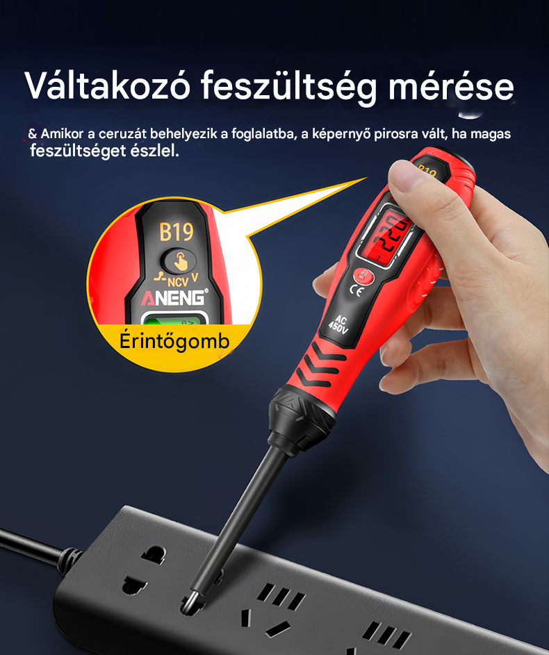 🔥【Vásároljon 1-et, kapjon 1-et ingyen】Nagy pontosságú intelligens mérőtoll, digitális kijelzős többfunkciós indukciós mérőtoll, áramkör-érzékelés