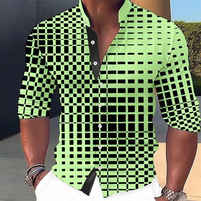 🔥👔【S-6XL】Pamut nyomott férfi ing