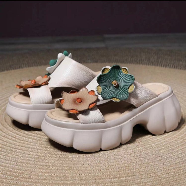 👡【35-40】Retro kožne sandale s platformom iz 2025.