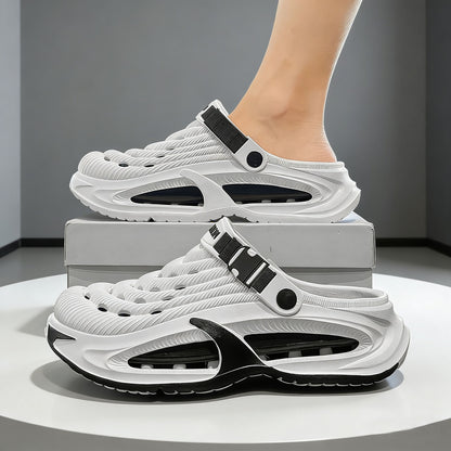 👟 50% KEDVEZMÉNY 🌬️ 2 az 1-ben univerzális férfiszandál – Vastag EVA talp, csúszásmentes, extra könnyű és légáteresztő 🏃‍♂️