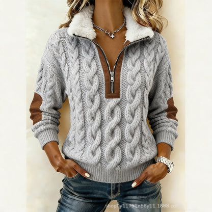 🔥🔥 Stylowa damska dzianina z długim rękawem i swobodnym krojem