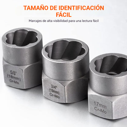 🔥Oferta por tiempo limitado🔥Juego de extractores de tuercas de 14 piezas, un kit de herramientas para quitar tornillos y tuercas rotos
