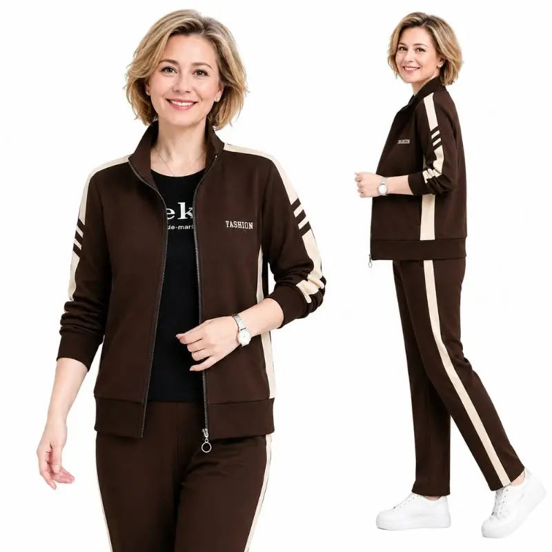 🔥【50% sleva】🔥【M-5XL】【Bunda + kalhoty】😍 Nová podzimní sada ležérního sportovního oblečení, plus size