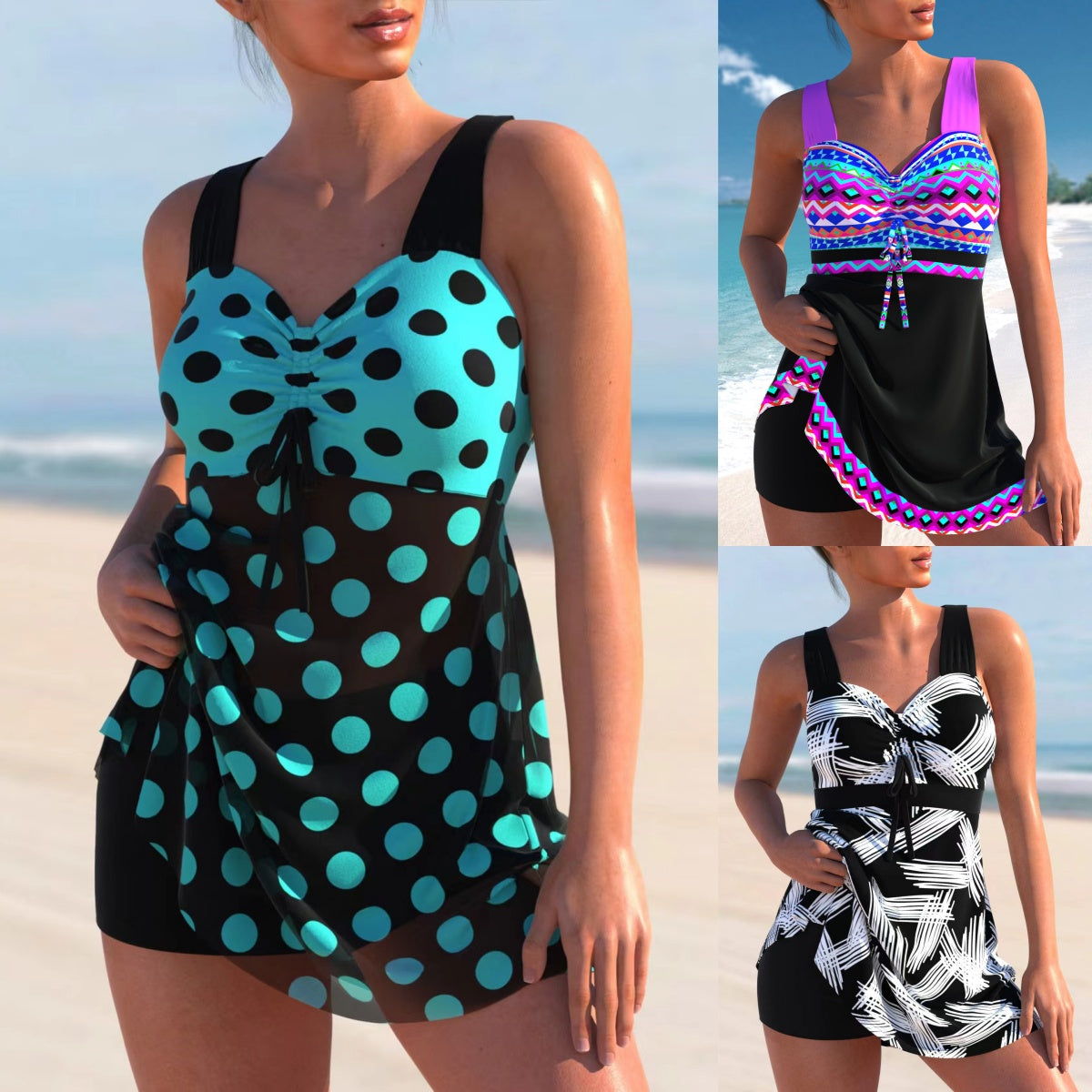 【30%OFF】🩱🏖️【S-4XL】2025-es új, nyomott női fürdőruha