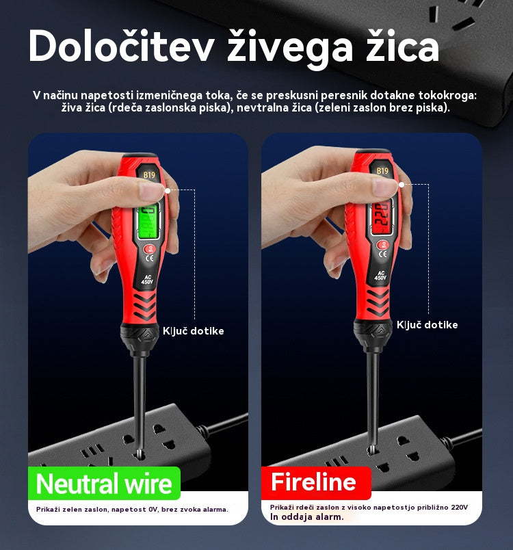 🔥【Kupte 1 a získejte 1 zdarma】🛠️Vysoce přesné chytré měřící pero, multifunkční indukční digitální měřící pero, testování obvodů