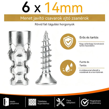 【🔥100 szett akciósan】🧰⚒️ Bútorjavítás, rövid tágulási csavarok, kő/csempe/szekrénypántok javítása és szerelése.