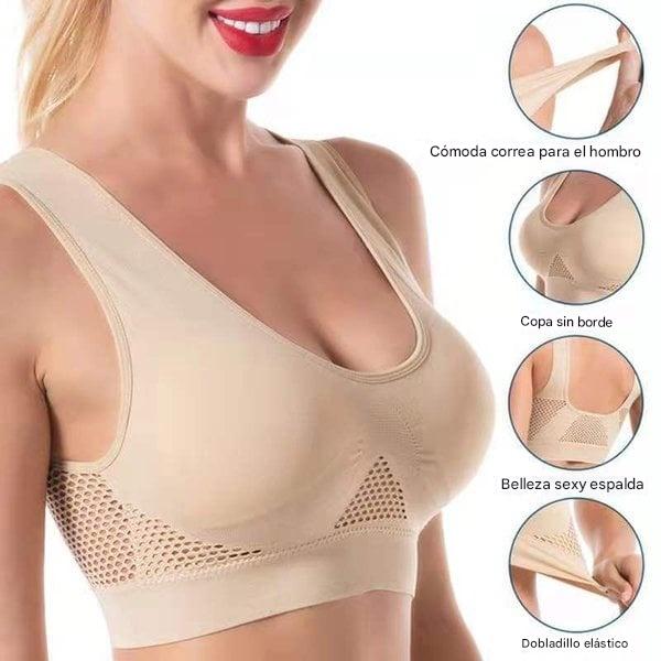 😍【Conjunto de tres piezas】Sujetador invisible de talla grande ❤️ Transpirable y fresco 【40–120KG】
