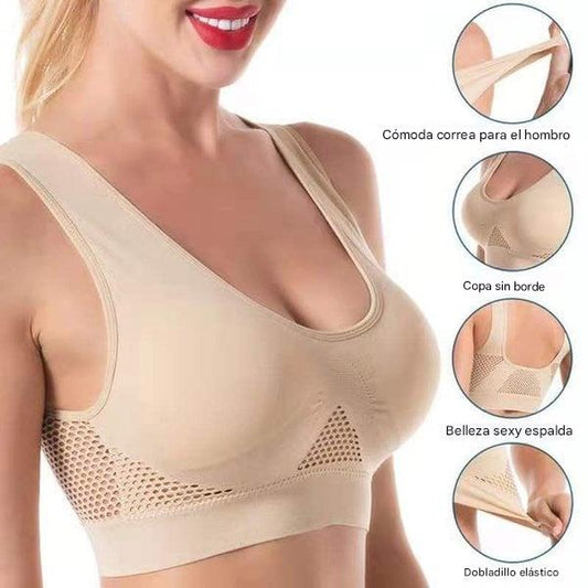 😍【Conjunto de tres piezas】Sujetador invisible de talla grande ❤️ Transpirable y fresco 【40–120KG】