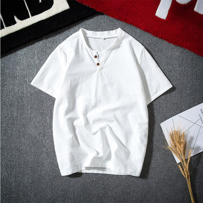 【M-5XL】Férfi plus size japán stílusú ing lenvászonból
