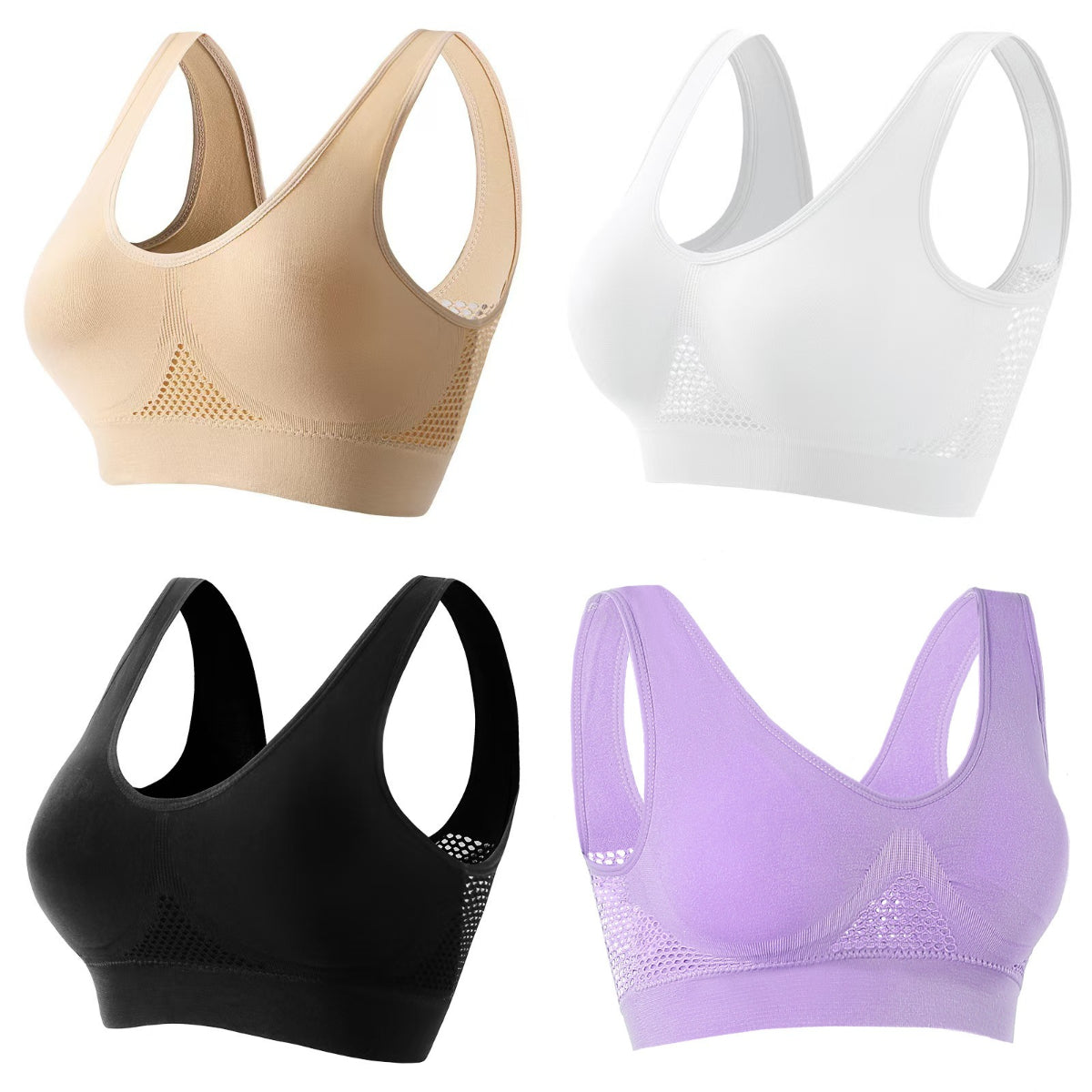 🥰【Pack of 4】B lélegző és hűvös lélegző pulóverek méretben mari❤️【40-120KG】.