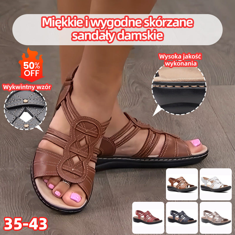 🔥【Vruća ljetna rasprodaja】 [35-43] Ljetne nove sandale od kravlje kože s gornjim slojem, mekane i udobne ženske kožne sandale