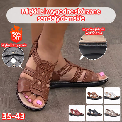 🔥【Vruća ljetna rasprodaja】 [35-43] Ljetne nove sandale od kravlje kože s gornjim slojem, mekane i udobne ženske kožne sandale
