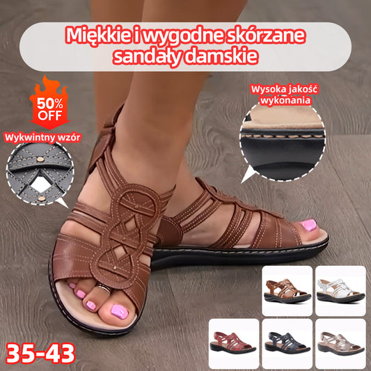 🔥【Vruća ljetna rasprodaja】 [35-43] Ljetne nove sandale od kravlje kože s gornjim slojem, mekane i udobne ženske kožne sandale