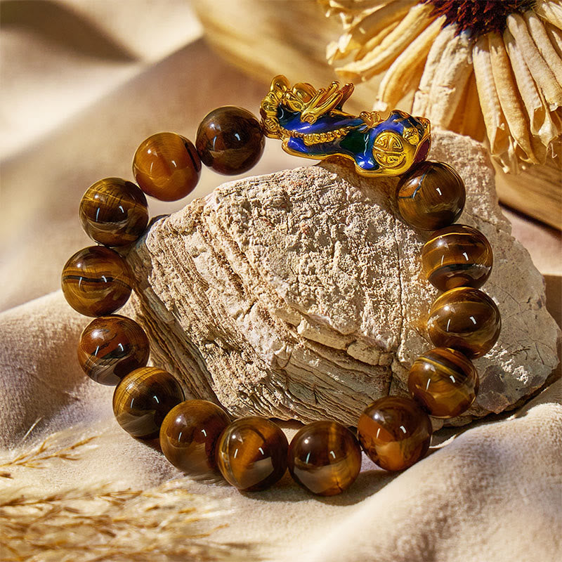 🐅¡Compra uno y llévate otro gratis! 💰Ojo de tigre amarillo natural: el rey de los animales auspiciosos, te trae riqueza y buena fortuna.