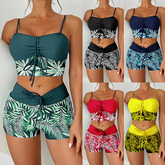 🏊‍👙【40KG-100KG】🌴 Elegáns, plus size mintás fürdőruha