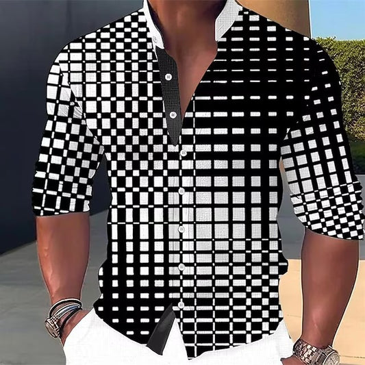 🔥👔【S-6XL】Pamut nyomott férfi ing