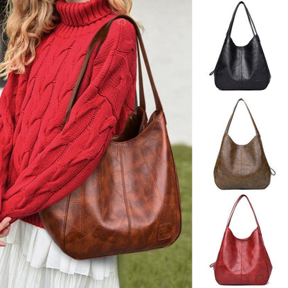 👜Μαλακή δερμάτινη τσάντα, νέου στυλ, μεγάλη χωρητικότητα, μονάδα