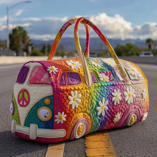 🌸Hippie Van párnázott utazótáska，【(16x8x8) hüvelyk】1 darab 11900 Ft
