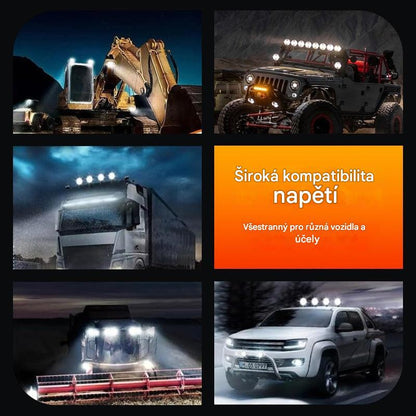 🚨【Kupte 1 a získejte 1 zdarma】2 kusy za 610 Kč💡99W kulaté LED světlomety pro upravené vozy, pomocné světlomety pro terénní vozidla