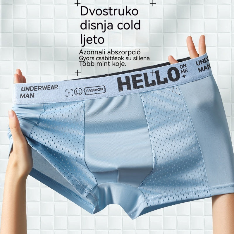 🔥【6 db】Férfi Air Mesh jégselyem boxer, rugalmas, kényelmes és légáteresztő