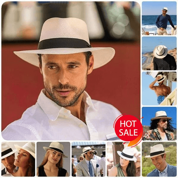 🌿【56-58cm】【Vegyél 1-et, kapsz 1-et ingyen】👒Ecuador kézzel szőtt pálmakalap.