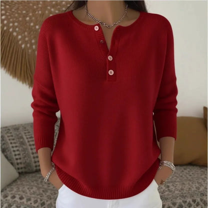 🌷【S-3XL】Női egyszerkeszű V-faszkú pulóver, laza és casual stílusú