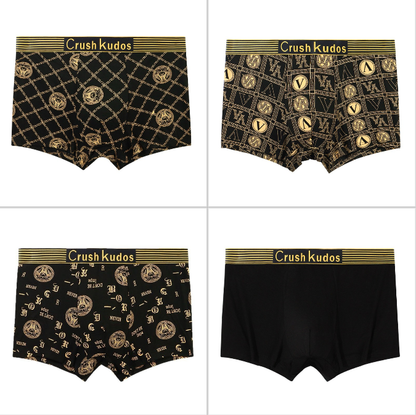 🔥【Kup 2 i otrzymaj 2 gratis】🚹✅💥【40–140 kg】Męska oddychająca bielizna z lodowego jedwabiu, bezszwowa i wygodna, w dużych rozmiarach, z modnym nadrukiem